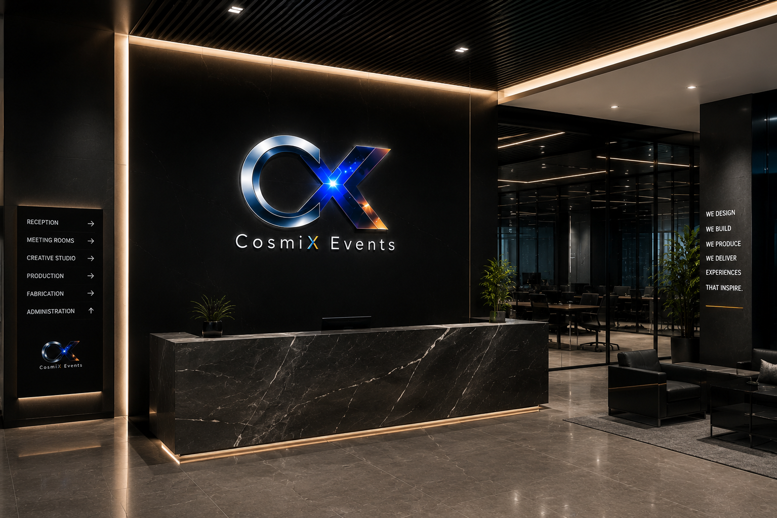 Premium reception branding concept