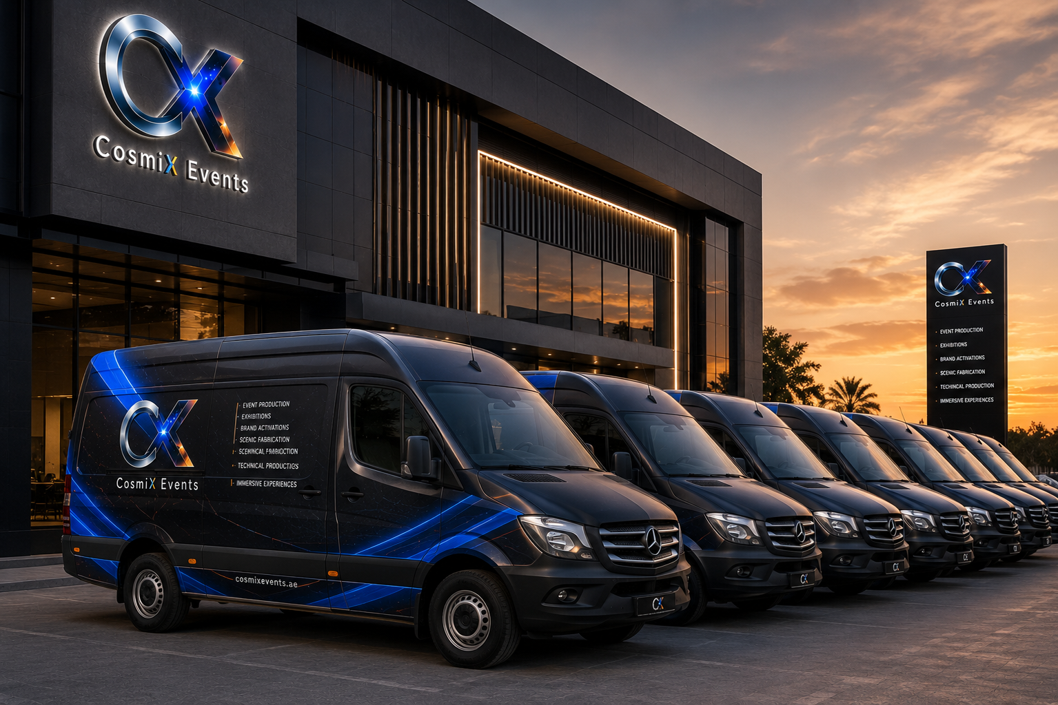 Luxury vehicle fleet branding concept